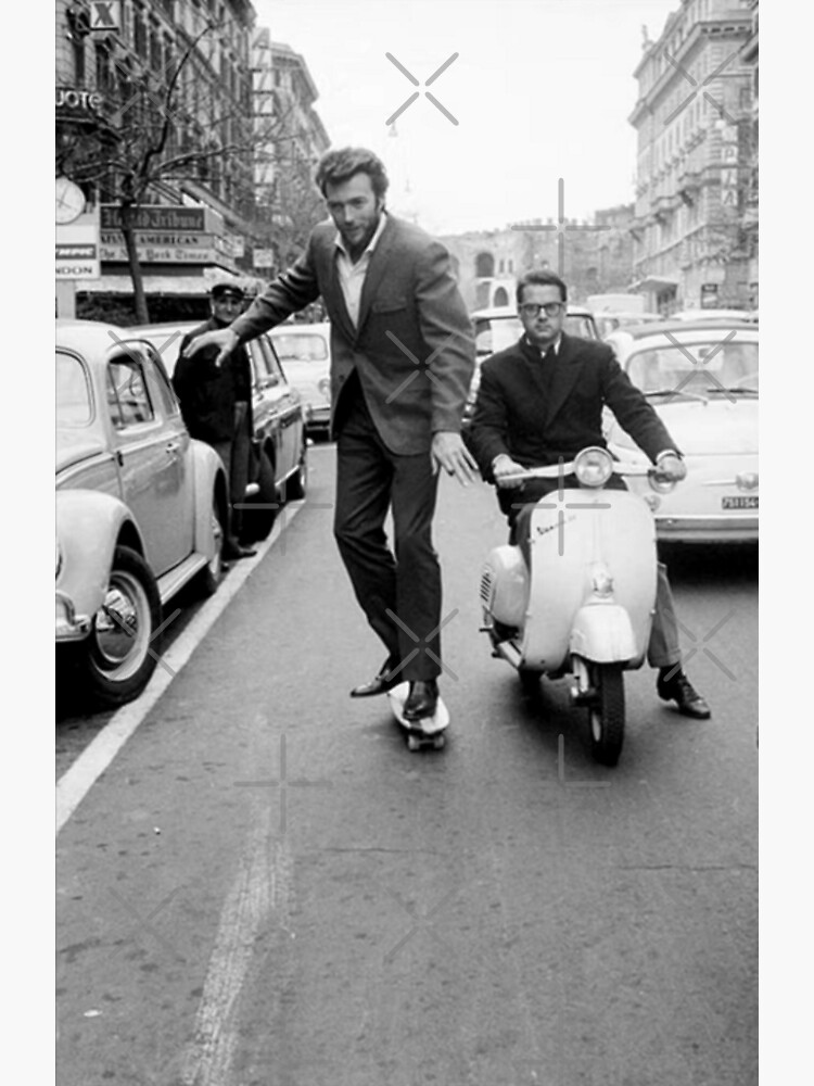 Clint Eastwood Skate Boarding In Rome Circa 1960s by DejaVuTimeline