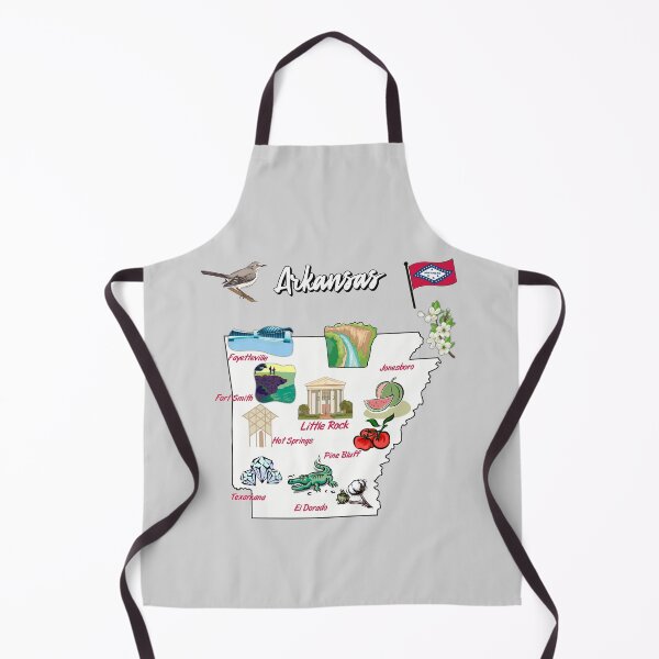 Item preview, illustrated Map of Arkansas in US with the major Cities and symbols designed and sold by mashmosh.