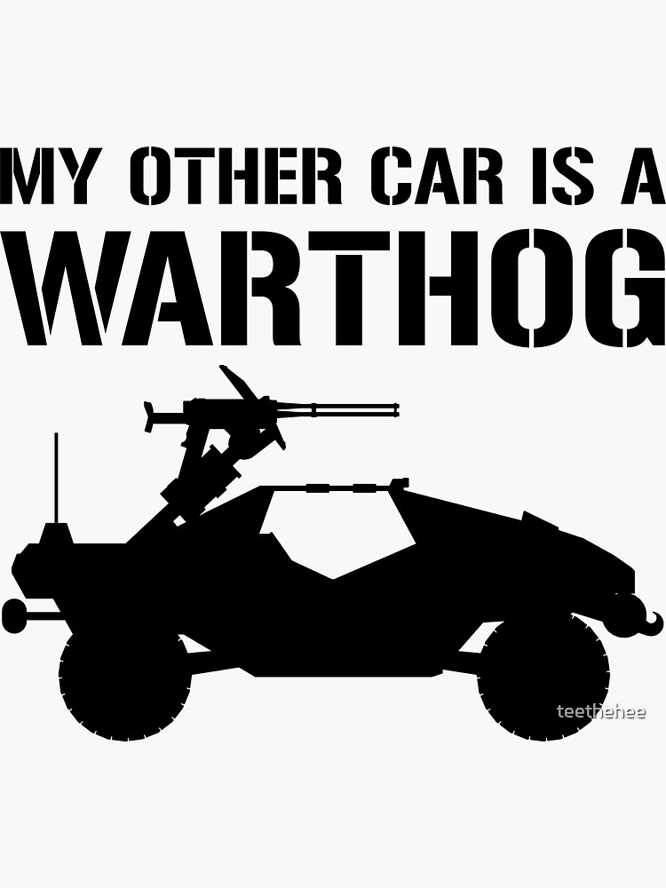 "Halo | My Other Car Is A Warthog | Profile" Sticker for Sale by
