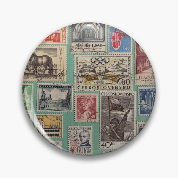 Item preview, Vintage Czech stamps designed and sold by nighthawkstudio.