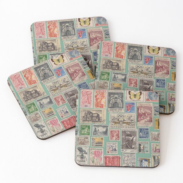 Item preview, Vintage Czech stamps designed and sold by nighthawkstudio.