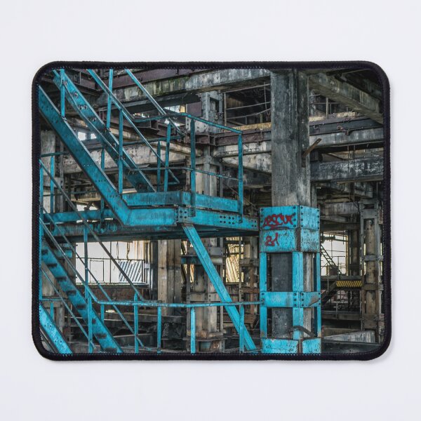 Item preview, industrial urbex blue staircase designed and sold by ellydevries.