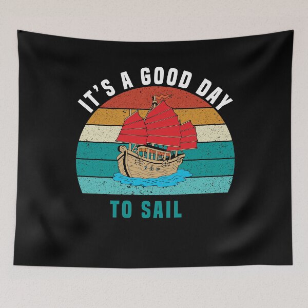 Item preview, Good Day To Sail - Retro Vintage Distressed Sunset Design For Sailing Lovers Gift Idea designed and sold by Prince - Bestseller ★★★★★.