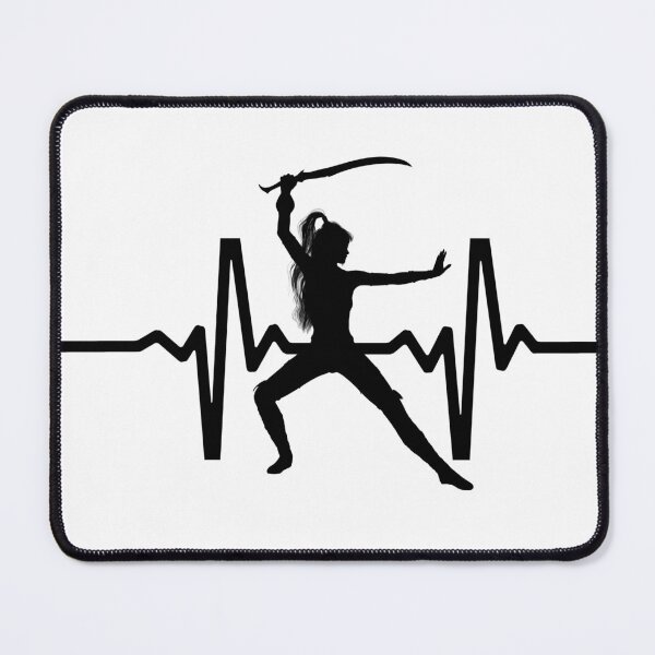Item preview, Swordswoman Loves Battle Heartbeat, Pulse designed and sold by just-doing-it.