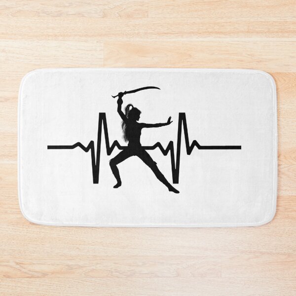 Item preview, Swordswoman Loves Battle Heartbeat, Pulse designed and sold by just-doing-it.