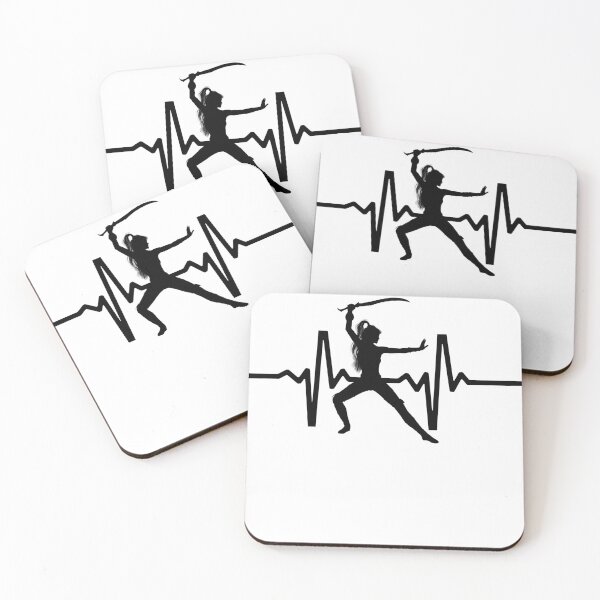 Item preview, Swordswoman Loves Battle Heartbeat, Pulse designed and sold by just-doing-it.
