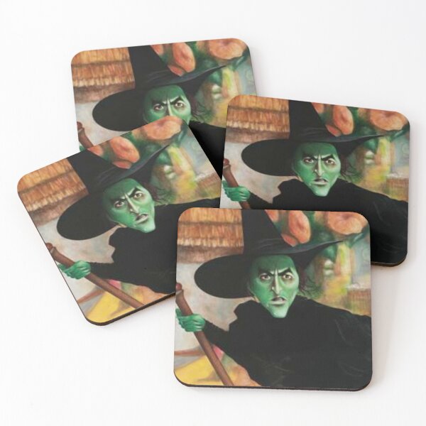 Item preview, witch wicked oz colour painting print mask digital colourized vintage  mask  designed and sold by mystic lady vintage art and fashion designs.