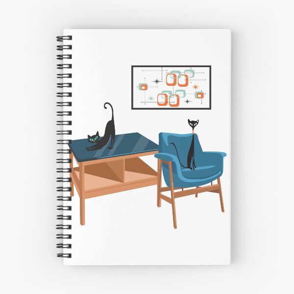 Artikelvorschau, Atomic Kitties entspannen in der Mid Century Lounge entworfen und verkauft von LisWilliams.