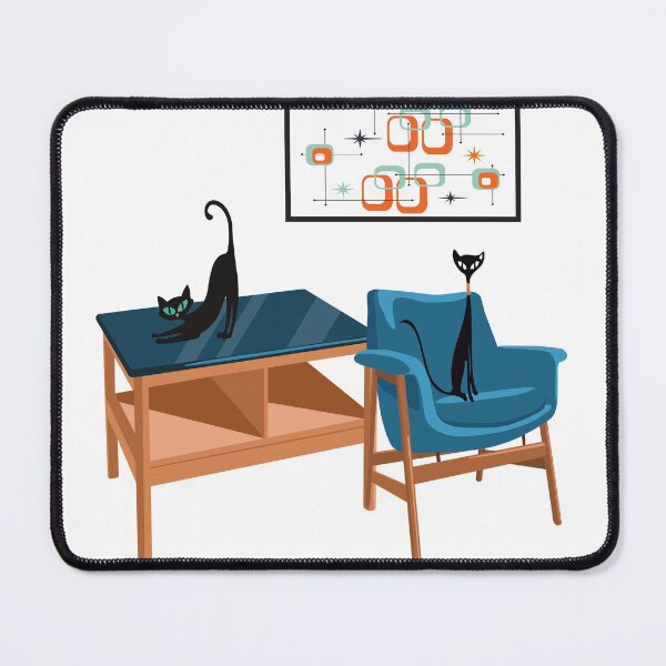 Item preview, Atomic Kitties Relaxing in Mid Century Lounge designed and sold by LisWilliams.