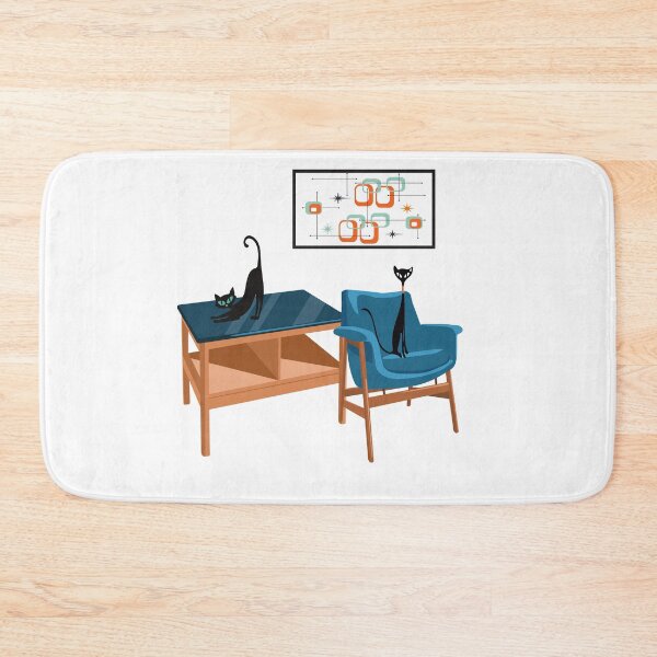 Item preview, Atomic Kitties Relaxing in Mid Century Lounge designed and sold by LisWilliams.