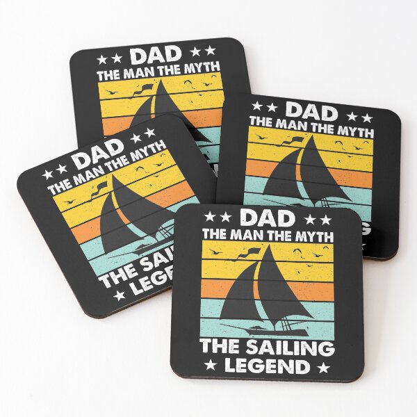 Item preview, Dad the Man the Myth the Sailing Legend - Retro Vintage Distressed Sunset Design For Sailing Lovers Gift Idea designed and sold by Prince - Bestseller ★★★★★.