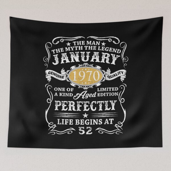 Item preview, Mens 52th Birthday For Man Myth Legend Vintage 1970 January 1970 designed and sold by EverettLacy.