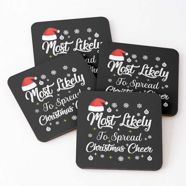 Item preview, Most Likely To Spread Christmas Cheer Santa Hat Christmas Gift  for women and men, girls and boys designed and sold by NiceSpot.
