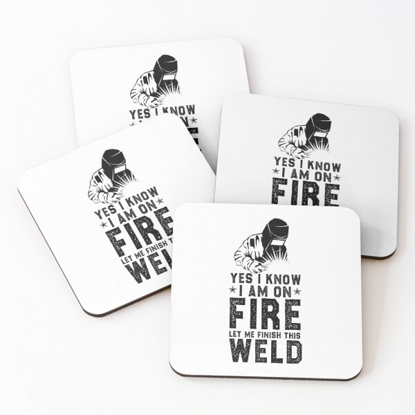 Item preview, funny Welder welding gift sarcastic offended saying yes i know i am on fire let me finish this weld Birthday Meme Girlfriend boyfriend designed and sold by joygift369.