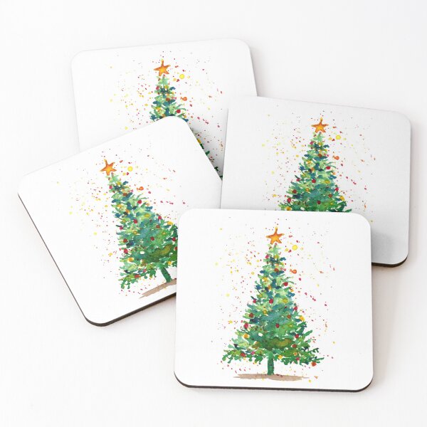 Item preview, Green Watercolor Christmas Tree designed and sold by Sebastian Grafmann.