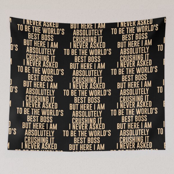 Item preview, I never asked to be the World's Best Boss But Here I Am Absolutely Crushing It Funny Sarcastic Shirts, Funny Quotes Shirt, Funny Graphic Tees designed and sold by Aymanclothings.