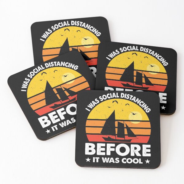 Item preview, I Was Social Distancing Before It Was Cool Good Day To Sail - Retro Vintage Distressed Sunset Design For Sailing Lovers Gift Idea designed and sold by Prince - Bestseller ★★★★★.
