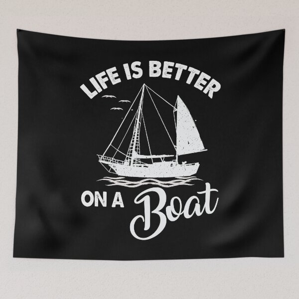 Item preview, Life Is Better on A Boat Good Day To Sail - Retro Vintage Distressed Sunset Design For Sailing Lovers Gift Idea designed and sold by Prince - Bestseller ★★★★★.
