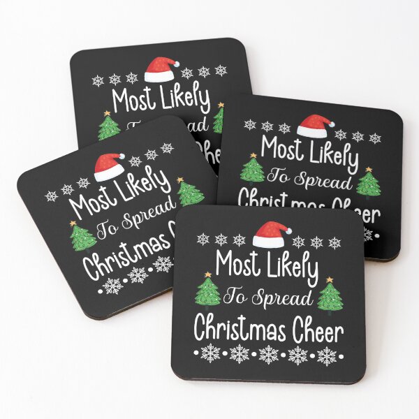 Item preview, Most Likely To Spread Christmas Cheer Santa Hat Christmas Gift  for women and men, girls and boys designed and sold by NiceSpot.