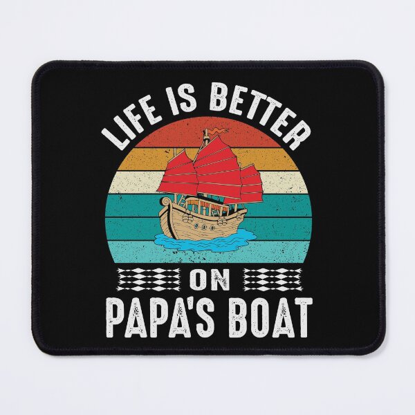 Item preview, Life Is Better On Papa's Boat Good Day To Sail - Retro Vintage Distressed Sunset Design For Sailing Lovers Gift Idea designed and sold by Prince - Bestseller ★★★★★.