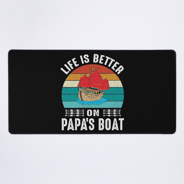 Item preview, Life Is Better On Papa's Boat Good Day To Sail - Retro Vintage Distressed Sunset Design For Sailing Lovers Gift Idea designed and sold by Prince - Bestseller ★★★★★.