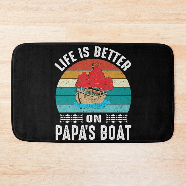 Item preview, Life Is Better On Papa's Boat Good Day To Sail - Retro Vintage Distressed Sunset Design For Sailing Lovers Gift Idea designed and sold by Prince - Bestseller ★★★★★.