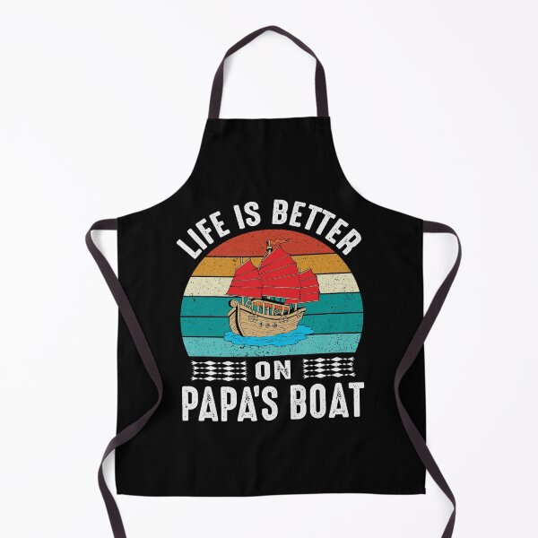 Item preview, Life Is Better On Papa's Boat Good Day To Sail - Retro Vintage Distressed Sunset Design For Sailing Lovers Gift Idea designed and sold by Prince - Bestseller ★★★★★.