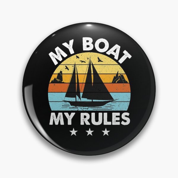Item preview, My Boat My Rules Good Day To Sail - Retro Vintage Distressed Sunset Design For Sailing Lovers Gift Idea designed and sold by Prince - Bestseller ★★★★★.