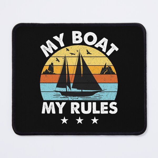 Item preview, My Boat My Rules Good Day To Sail - Retro Vintage Distressed Sunset Design For Sailing Lovers Gift Idea designed and sold by Prince - Bestseller ★★★★★.
