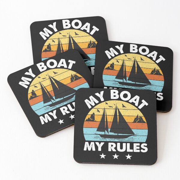 Item preview, My Boat My Rules Good Day To Sail - Retro Vintage Distressed Sunset Design For Sailing Lovers Gift Idea designed and sold by Prince - Bestseller ★★★★★.