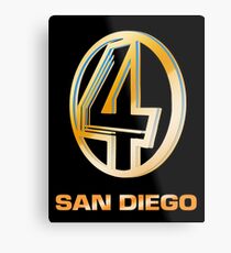 Channel 4 San Diego (Gold) Metal Print