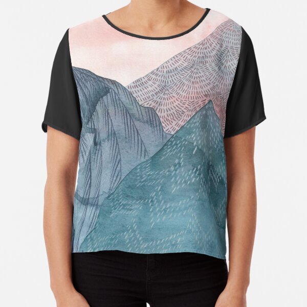 Under and Oér The Wild Mountains Chiffon Top