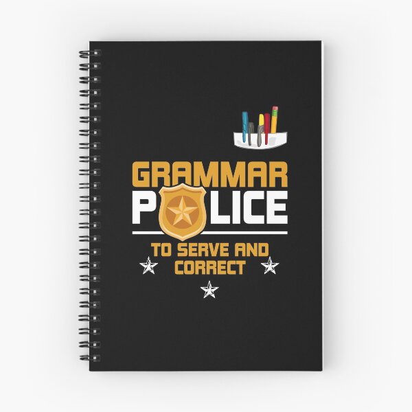 Aperçu de l'œuvre La police de grammaire servira un professeur d'anglais drôle et correct créée et vendue par Dressed For Duty.