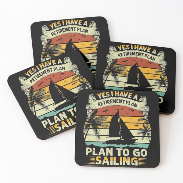 Item preview, Yes I Have a Retirement Plan Plan to Go Sailing Good Day To Sail - Retro Vintage Distressed Sunset Design For Sailing Lovers Gift Idea designed and sold by Prince - Bestseller ★★★★★.