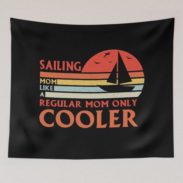 Item preview, Sailing Mom Like A Regular Mom Only Cooler Good Day To Sail - Retro Vintage Distressed Sunset Design For Sailing Lovers Gift Idea designed and sold by Prince - Bestseller ★★★★★.