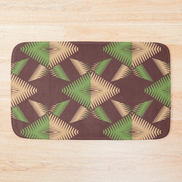 Item preview, Brown green African tribal textile pattern art designed and sold by DADA635.