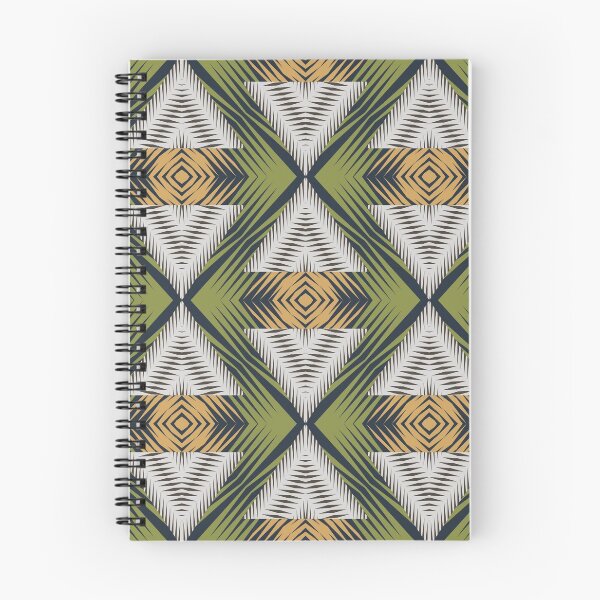 Item preview, White green yellow African tribal textile pattern art designed and sold by DADA635.