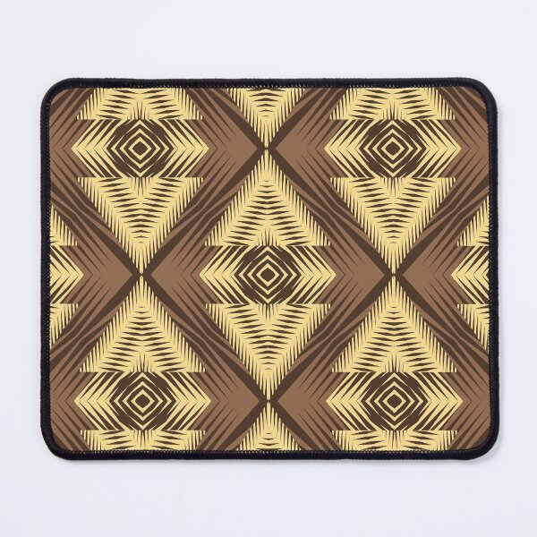 Item preview, Brown yellow African tribal textile pattern art designed and sold by DADA635.