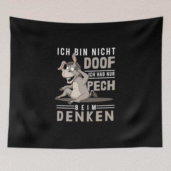 Item preview, Bad luck when thinking, stupidity, stupid, stupid donkey designed and sold by Printed-Memes.