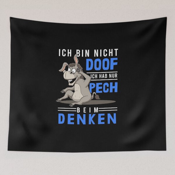 Item preview, Bad luck when thinking, stupidity, stupid, stupid donkey designed and sold by Printed-Memes.
