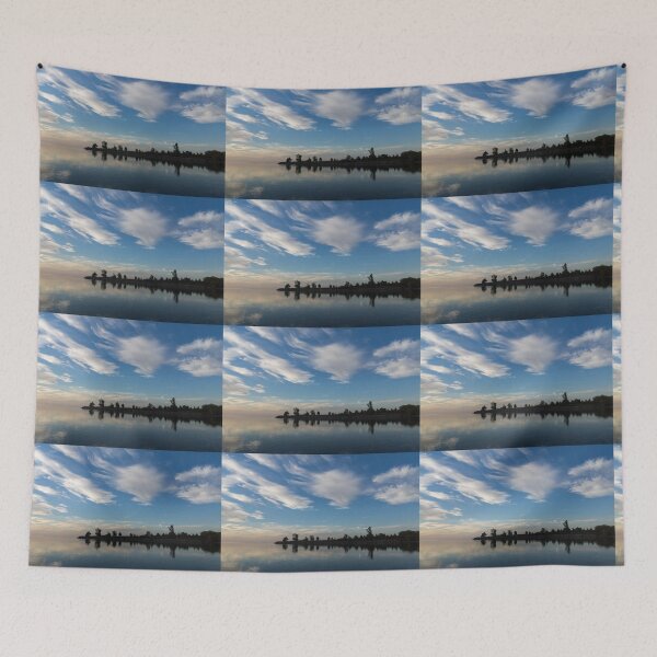 Item preview, Blue and White Serenity - a Lakefront Stillness designed and sold by Georgia Mizuleva.