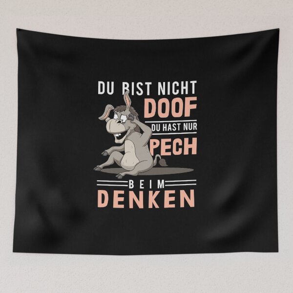 Item preview, Bad luck when thinking, stupidity, stupid, stupid donkey designed and sold by Printed-Memes.