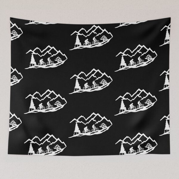 Item preview, Mountain Bike Heartbeat Funny Biker Bicycle Cycling Art Design Happy Apparel Essential Inspiration Joy Mood Funny designed and sold by DesignByHeartUK.