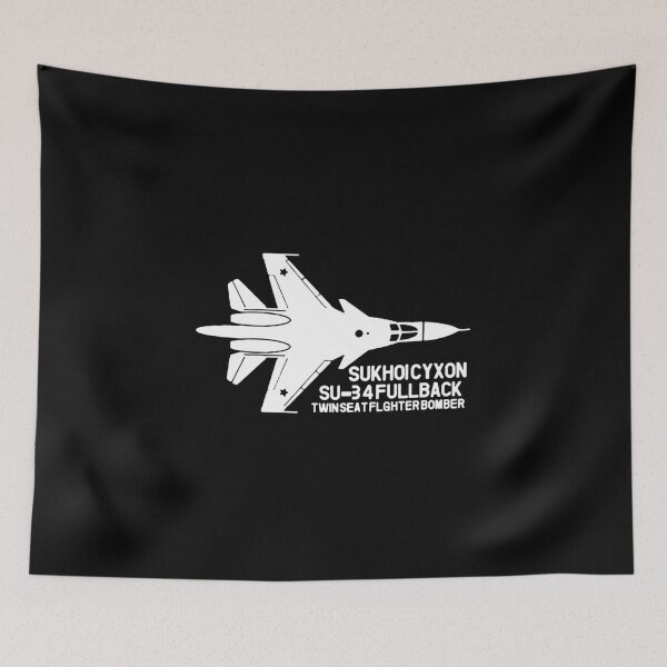Item preview, Combat Plane Fighter Jet SU 34 Fullblack Worldwar bomber love to fly plane mustang Art Apparel Essential Motivation Inspiration Joy Mood  Funny Halloween designed and sold by DesignByHeartUK.