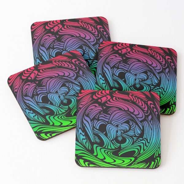 Item preview, Rainbow gradient illustration TIE DYE Original vintage effect designed and sold by jmc-aas.