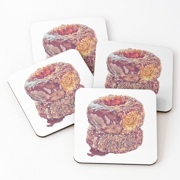 Item preview, Hazelnut and Chocolate Drizzle Doughnut Design designed and sold by Dough-Nutty.