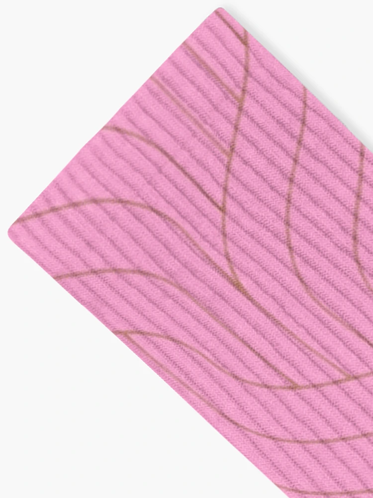 Thumbnail 2 of 5, Socks, Pink Cable Knit Pattern- Pattern designed and sold by Lisa Thomas.