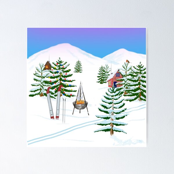 Item preview, Christmas at the Cabin designed and sold by AnnaHaalandArt.