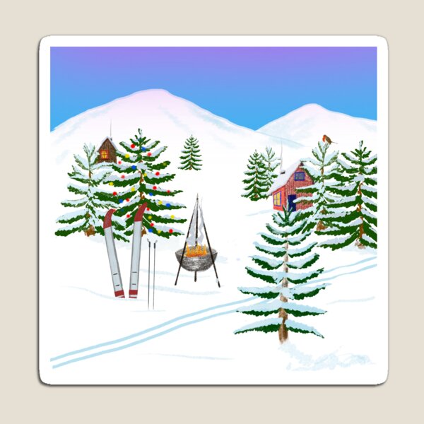 Item preview, Christmas at the Cabin designed and sold by AnnaHaalandArt.