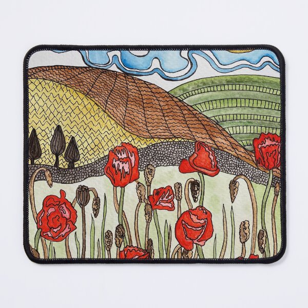 Item preview, Poppies in pen designed and sold by Art by Leanne P / Leanne Poellinger.